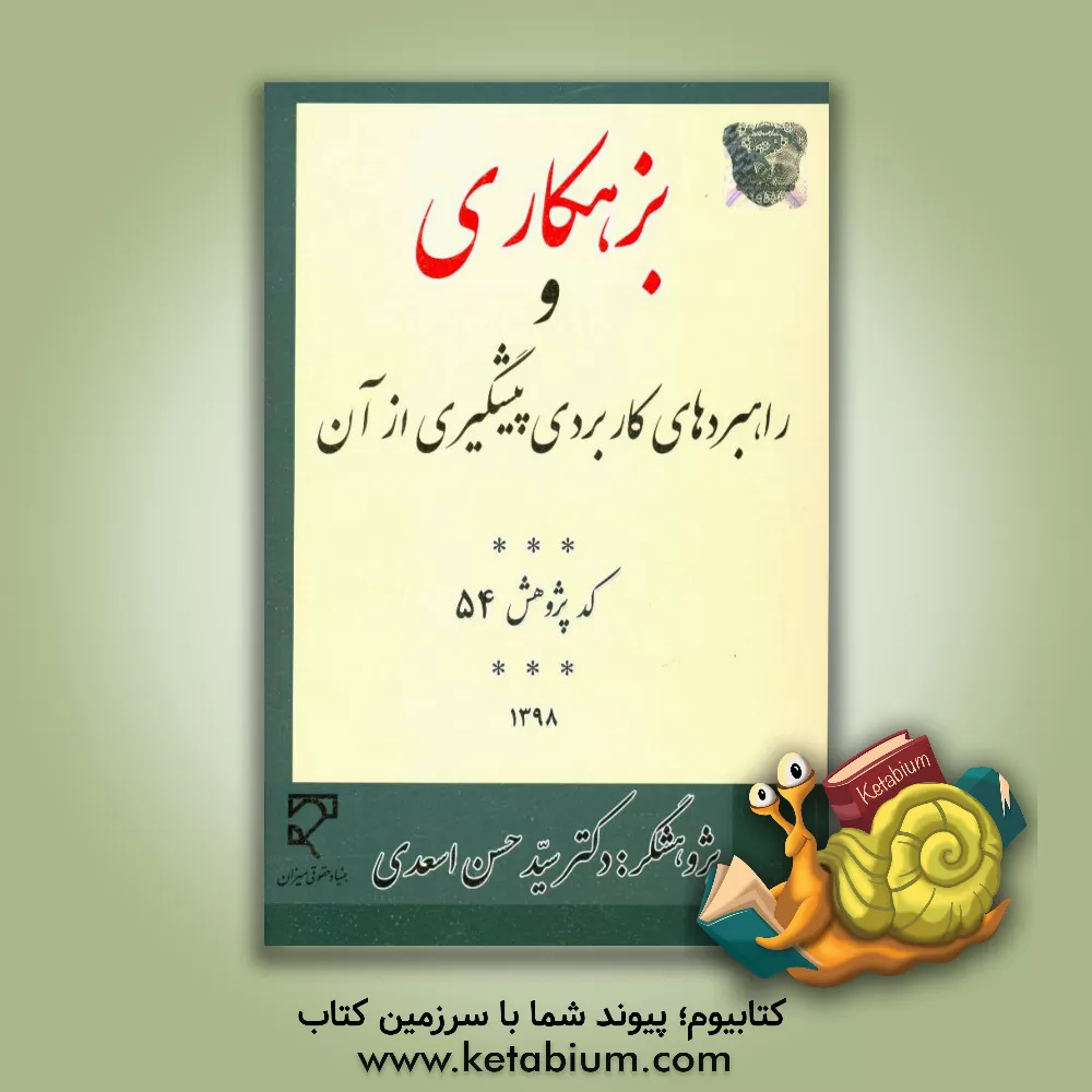 کتاب بزهکاری و راهبردهای کاربردی پیشگیری از آن اثر سیدحسن اسعدی