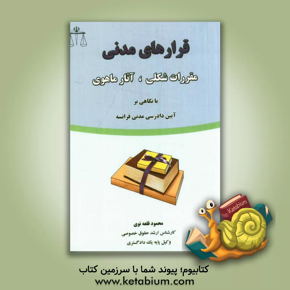 کتاب قرارهای مدنی: مقررات شکلی - آثار ماهوی با نگاهی بر آیین دادرسی مدنی فرانسه اثر محمود قلعه‌نوی