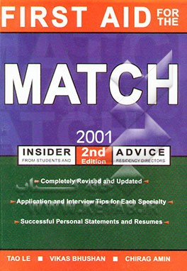 کتاب First aid for the match 2001 اثر Vikas Bhushan