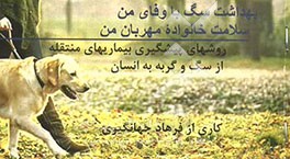 کتاب بهداشت سگ با وفای من، سلامت خانواده مهربان من اثر فرهاد جهانگیری