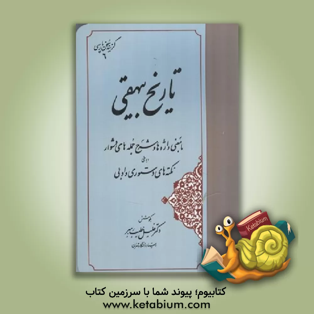 کتاب تاریخ بیهقی: با معنی واژه ها و شرح جمله های دشوار و برخی نکته های دستوری و ادبی |اثر محمدبن حسین بیهقی