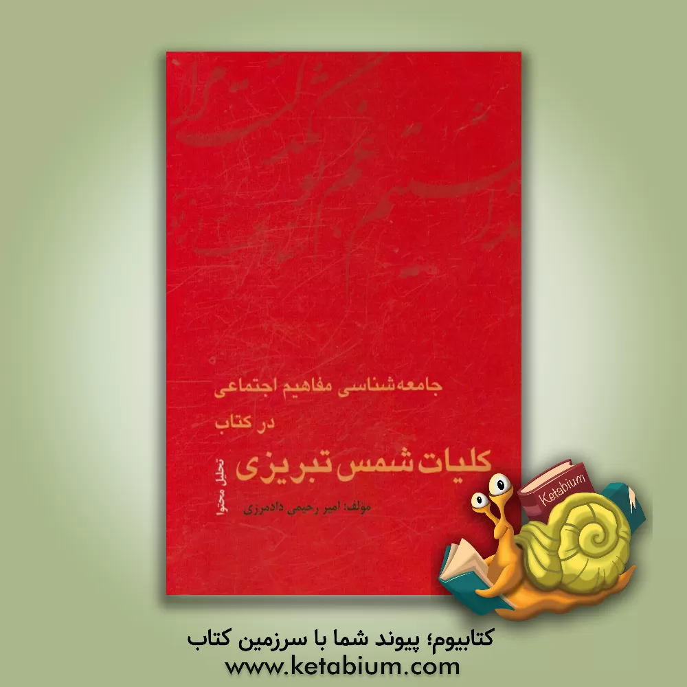 کتاب جامعه شناسی مفاهیم اجتماعی در کتاب کلیات شمس تبریزی اثر امیر رحیمی‌دادمرزی