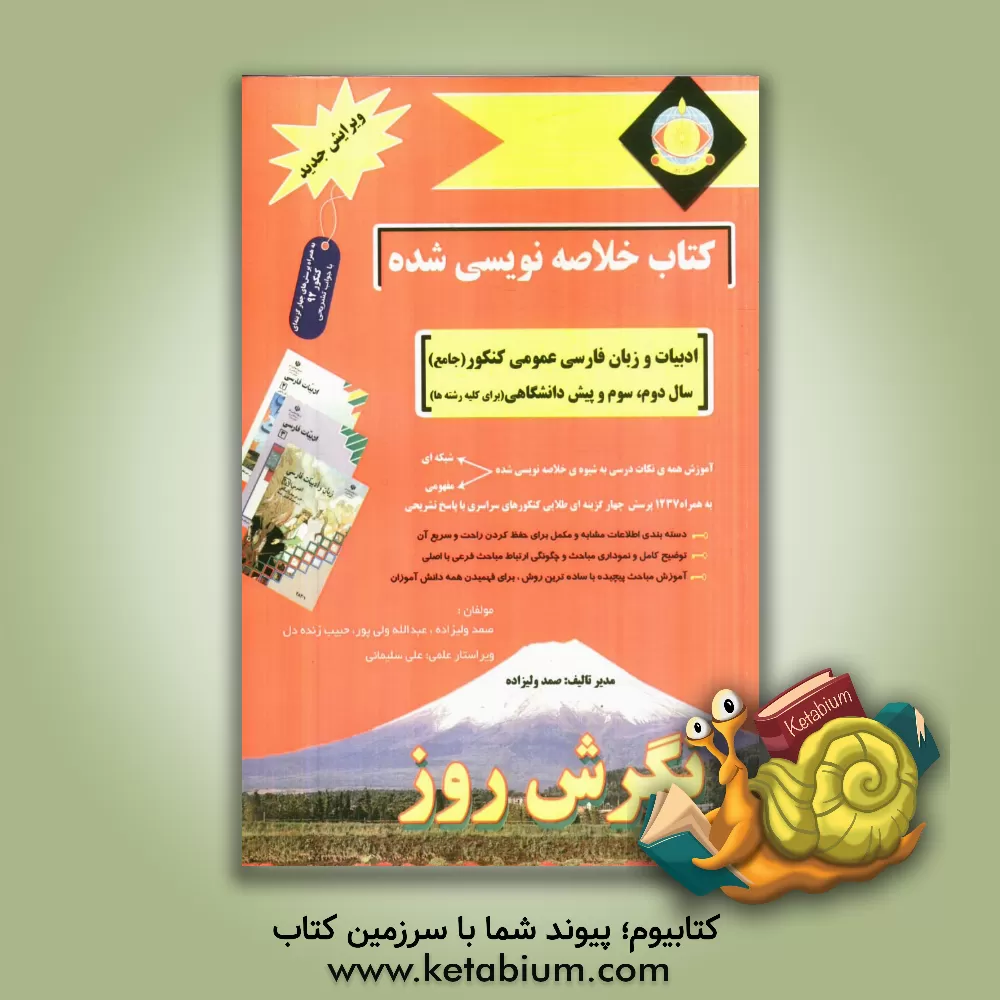 کتاب کتاب خلاصه نویسی شده ادبیات فارسی کنکور (جامع): آموزش نکات درسی به شیوه ی خلاصه نویسی... اثر صمد ولیزاده