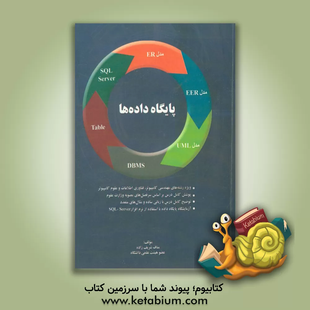 کتاب پایگاه داده ها: پوشش کامل درس بر اساس سرفصل های مصوبه وزارت علوم، توضیح مطالب درسی با زبانی ساده ... اثر مناف شریف‌زاده