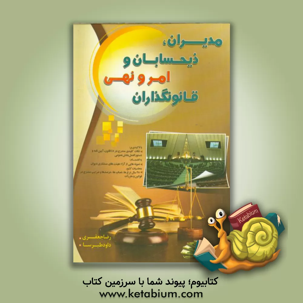 کتاب مدیران، ذیحسابان و امرو نهی قانونگذاران اثر رضا جعفری