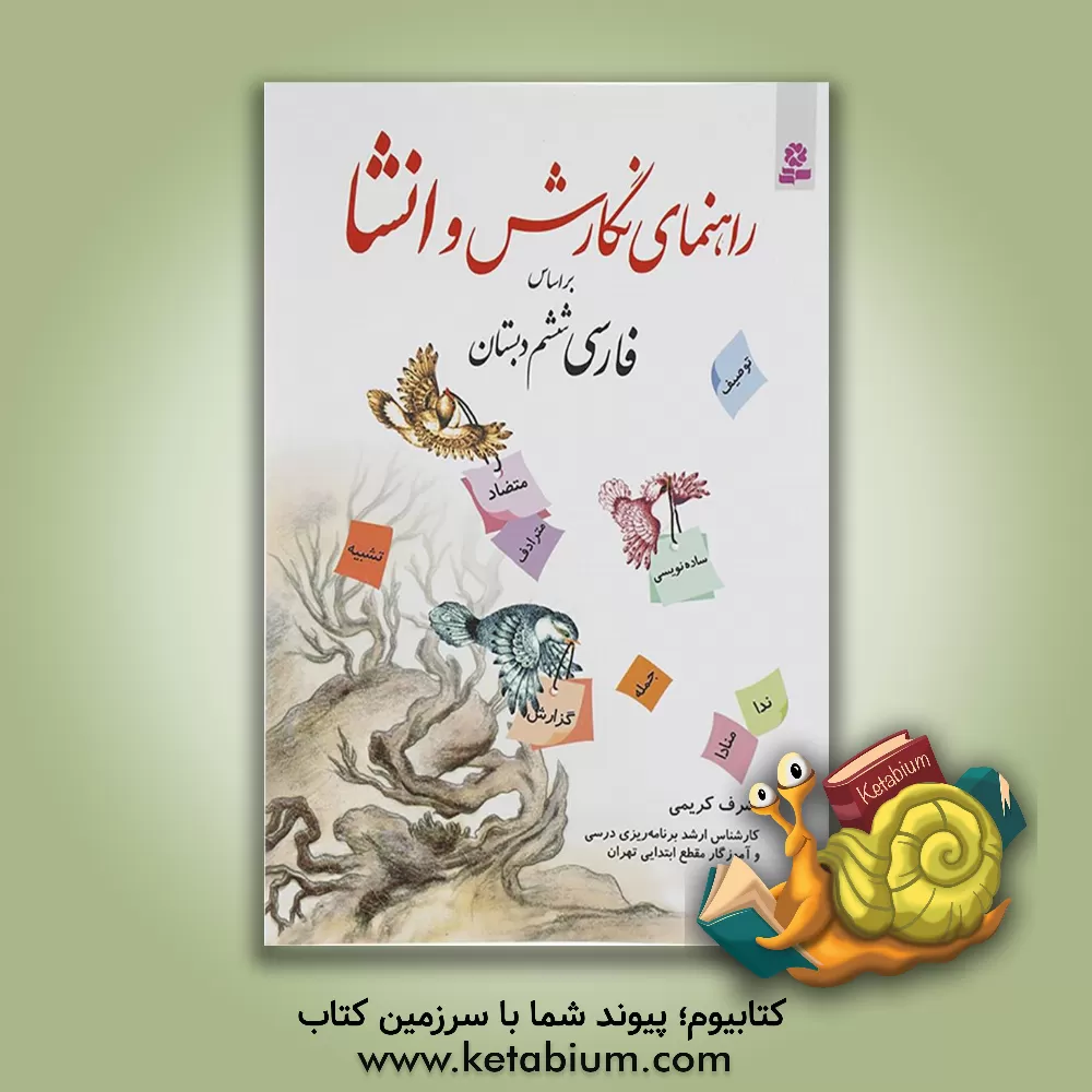 کتاب راهنمای نگارش و انشا بر اساس فارسی ششم دبستان اثر اشرف کریمی