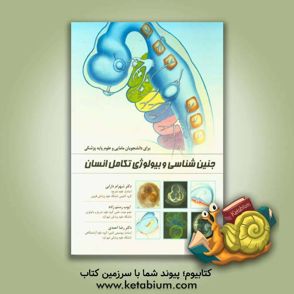 کتاب جنین شناسی و بیولوژی تکامل انسان برای دانشجویان مامایی و علوم پایه پزشکی اثر رضا احمدی