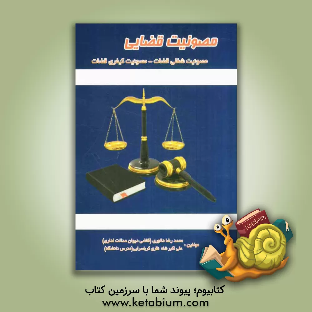 کتاب مصونیت قضایی: مصونیت شغلی قضات، مصونیت کیفری قضات اثر محمدرضا دلاوری