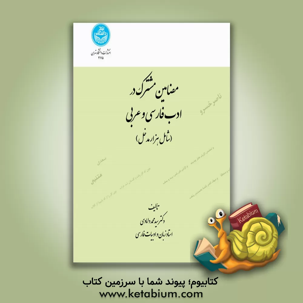 کتاب مضامین مشترک در ادب فارسی و عربی اثر محمد دامادی