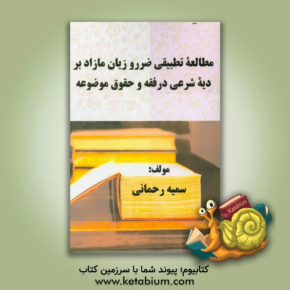 کتاب مطالعه تطبیقی ضرر و زیان مازاد بر دیه شرعی در فقه و حقوق موضوعه اثر سمیه رحمانی