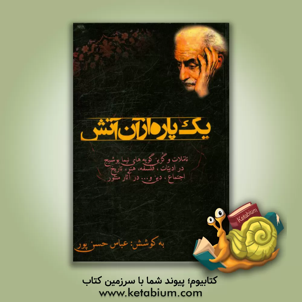 کتاب یک پاره از آن آتش: تاملات و گزین گویه های نیما یوشیج در ادبیات، فلسفه، هنر، ... اثر عباس حسن‌پور