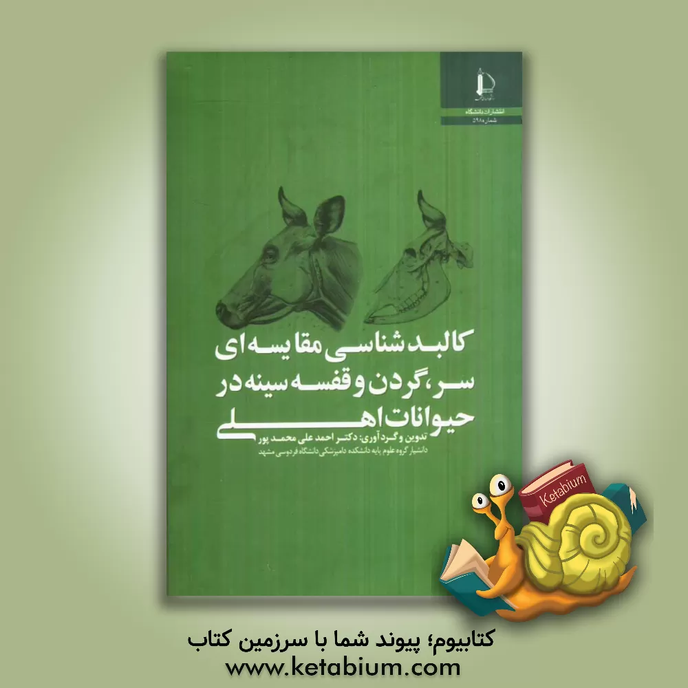 کتاب کالبدشناسی مقایسه ای سر، گردن و قفسه سینه در حیوانات اهلی اثر احمدعلی محمدپور