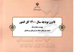 کتاب قانون بودجه سال 1400 کل کشور: پیوست شماره یک: اعتبار طرح های تملک دارایی های سرمایه ای مصوب 1399/12/26 مجلس شورای ا