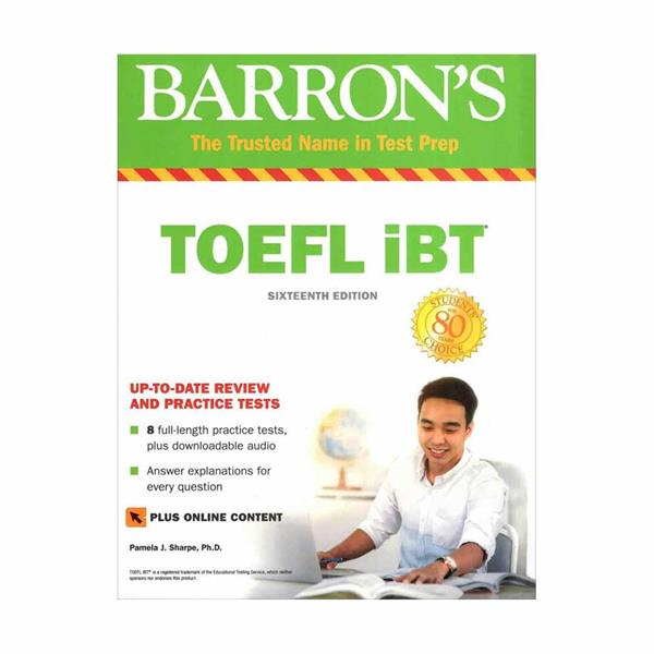 کتاب Barrons TOEFL iBT 16th +DVD
