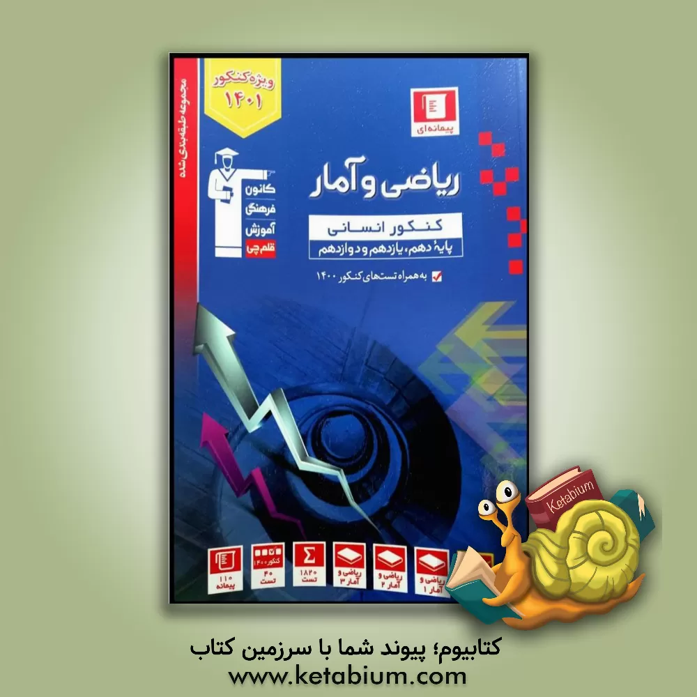 کتاب مجموعه طبقه‌بندی شده ریاضی و آمار کنکور انسانی (پایه دهم، یازدهم و دوازدهم) ... اثر هیات مولفان کانون فرهنگی آموزش