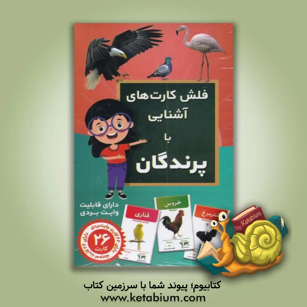 کتاب فلش کارت آموزشی آشنایی با پرندگان اثر حمیدرضا بیات