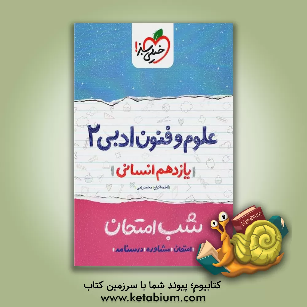 کتاب علوم و فنون ادبی 2 شب امتحان (یازدهم انسانی) |اثر محمد رزمی