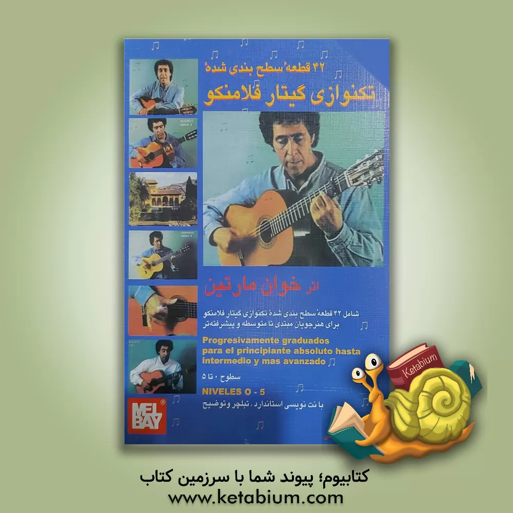 کتاب 42 قطعه سطح‌بندی‌شده تکنوازی گیتار فلامنکو اثر خوان مارتین
