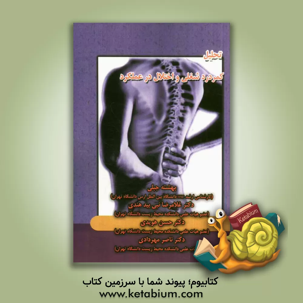 کتاب تحلیل کمردرد شغلی و اختلال در عملکرد اثر غلامرضا نبی‌بیدهندی