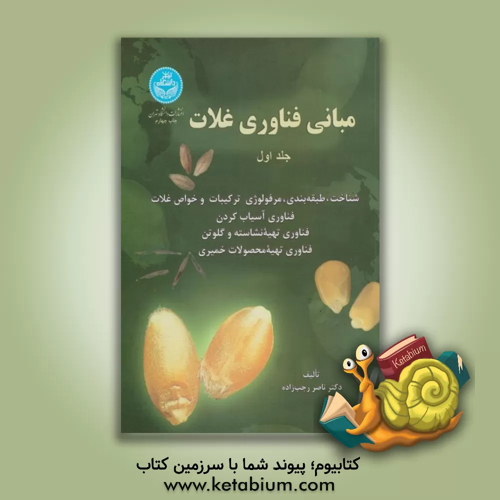کتاب مبانی فن آوری غلات: شناخت، طبقه بندی - مرفولوژی ترکیبات و خواص غلات فن آوری آسیاب کردن ... اثر ناصر رجب‌زاده