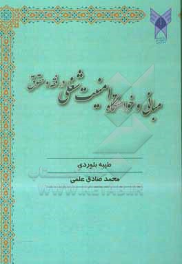 کتاب مبانی و خواستگاه امنیت شغلی در فقه و حقوق اثر طیبه بلوردی