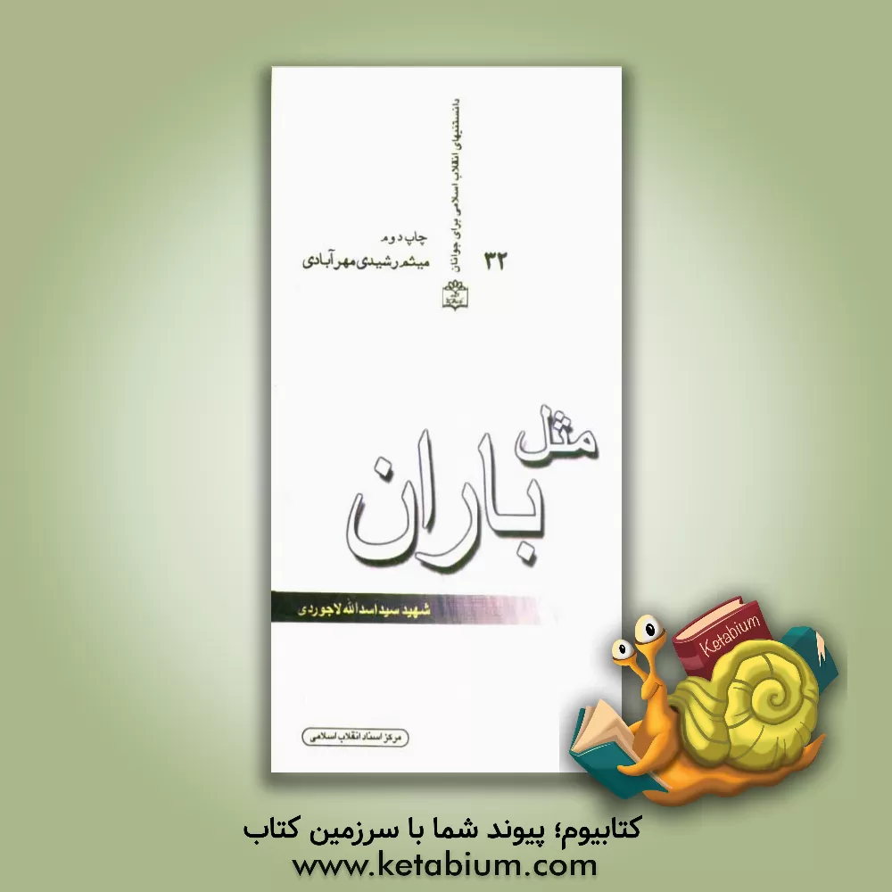 کتاب مثل باران (شهید سیداسدالله لاجوردی) اثر میثم رشیدی‌مهرآبادی