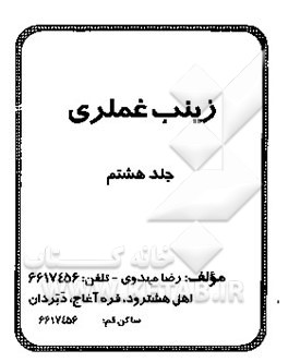 کتاب زینب غملری اثر رضا مهدوی