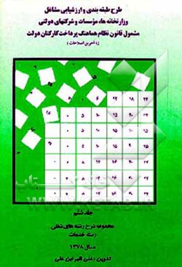 کتاب مجموعه شرح رشته های شغلی رسته خدمات اثر علی‌اکبر ابن‌علی