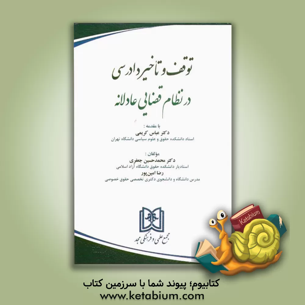 کتاب توقف و تاخیر دادرسی در نظام قضایی عادلانه اثر محمدحسین جعفری