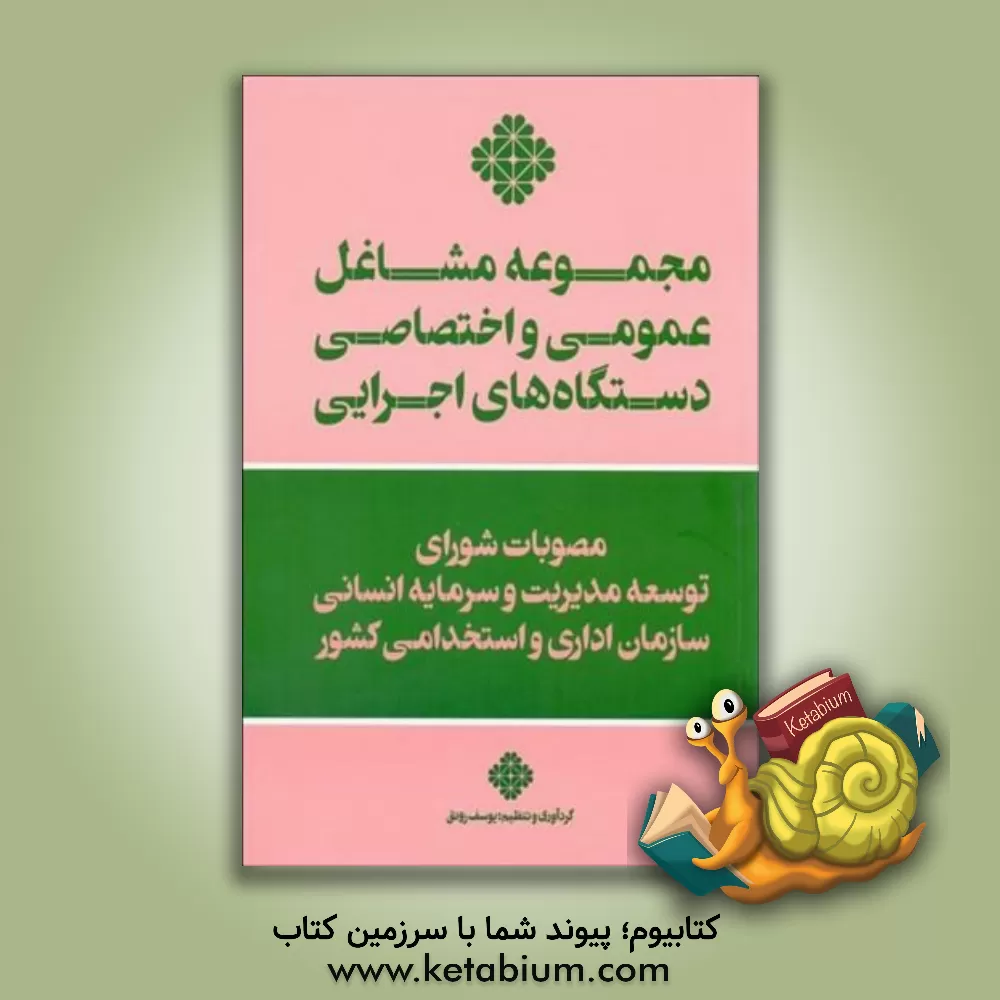 کتاب مجموعه مشاغل عمومی و اختصاصی دستگاه های اجرایی: مصوبات شورای توسعه مدیریت و ... اثر یوسف رونق