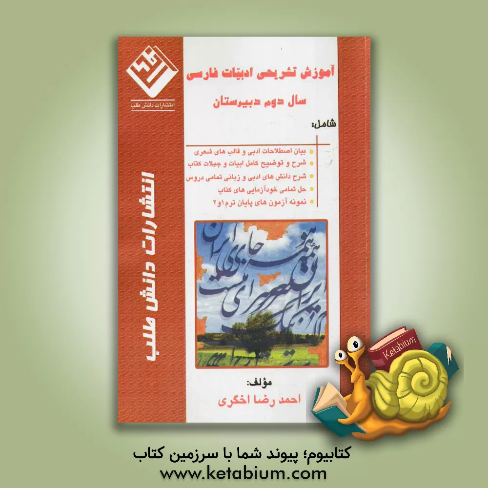 کتاب آموزش تشریحی ادبیات فارسی سال دوم دبیرستان شامل: بیست نکته ی اساسی در مطالعه ی ادبیات فارسی ... اثر احمدرضا اخگری