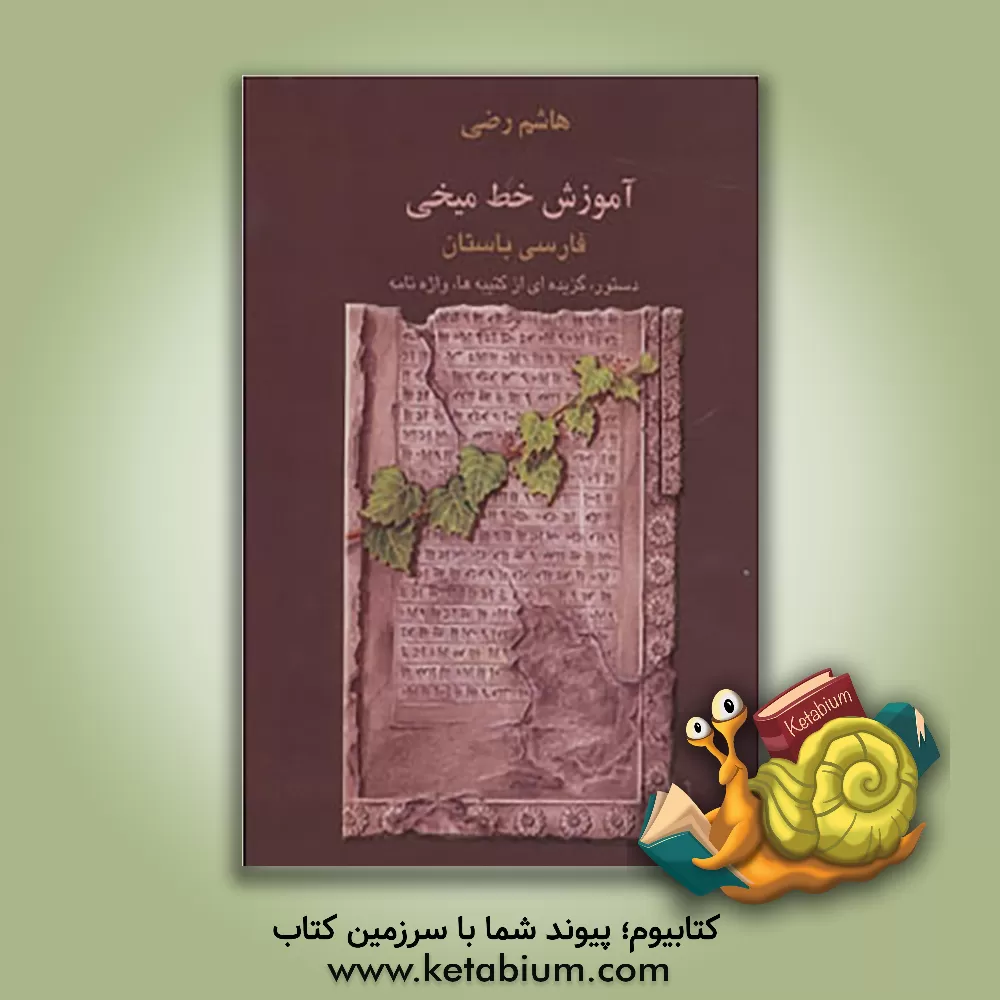 کتاب آموزش خط میخی: دستور زبان فارسی باستان  همراه با گزیده ای از کتیبه های هخامنشی و واژه نامه  |اثر هاشم رضی