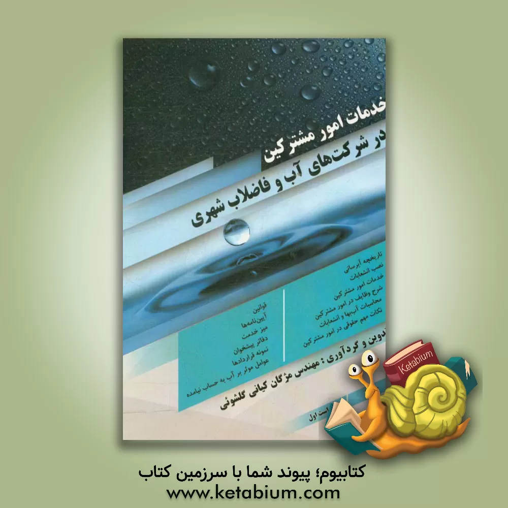 کتاب خدمات امور مشترکین در شرکت های آب و فاضلاب شهری اثر مژگان کیانی‌گلشوئی