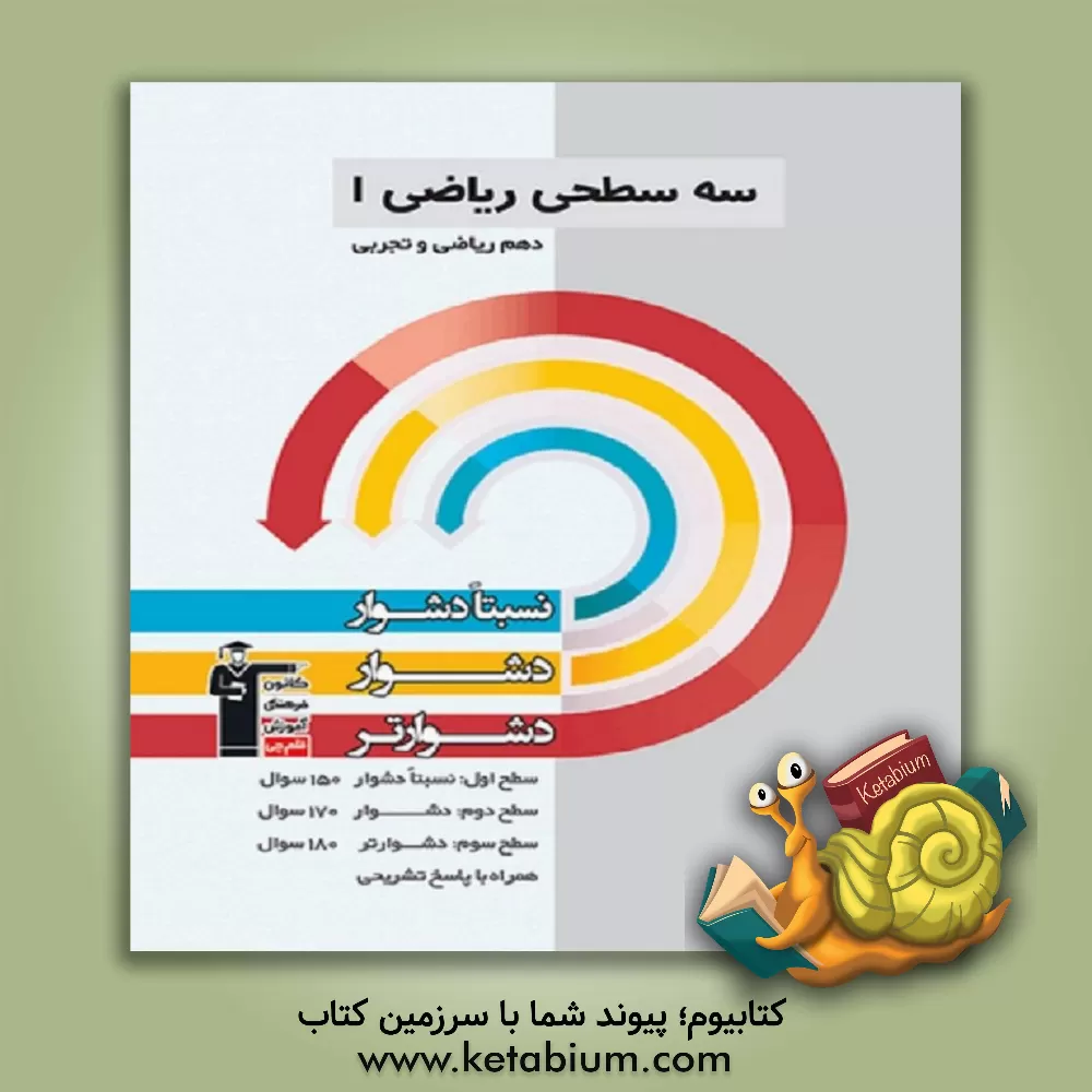 کتاب سه سطحی ریاضی 1 دهم ریاضی - تجربی: نسبتا دشوار، دشوار، دشوارتر اثر ایمان چینی‌فروشان