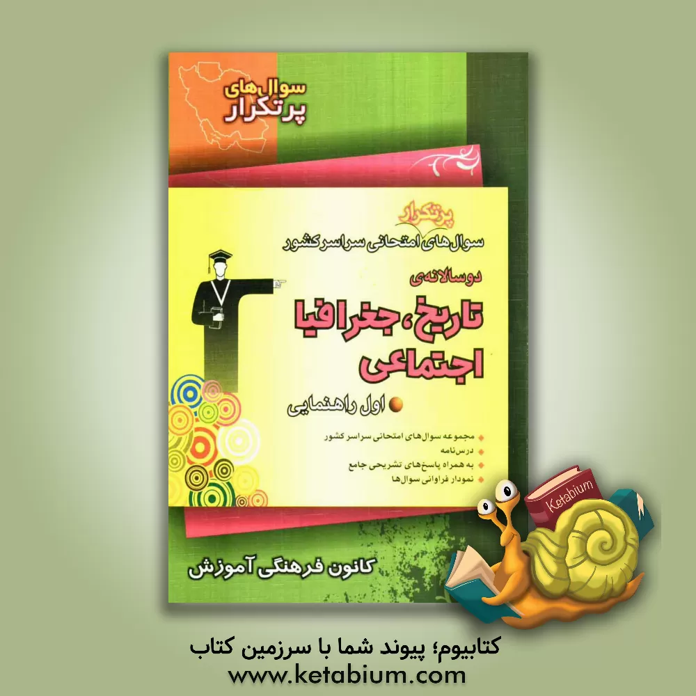 کتاب سوال های پرتکرار امتحانی سراسر کشور: دوسالانه ی تاریخ، جغرافیا، اجتماعی اول راهنمایی اثر رامین فکری‌کیا