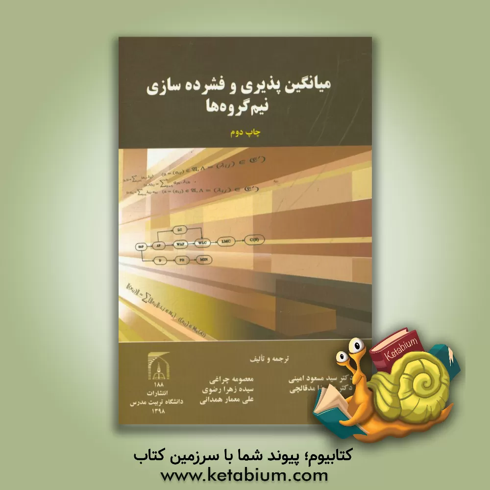 کتاب میانگین پذیری و فشرده سازی نیم گروه ها اثر علیرضا مدقالچی