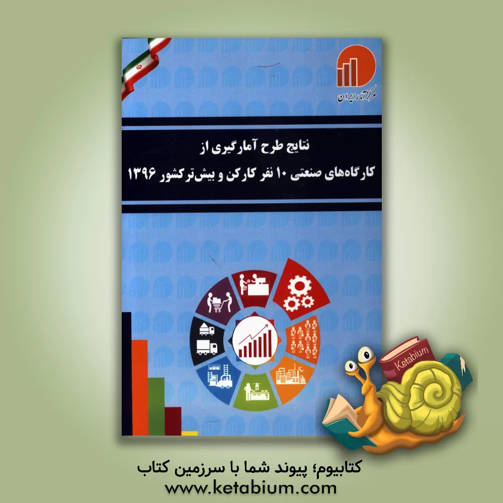 کتاب نتایج طرح آمارگیری از کارگاه های صنعتی 10 نفر کارکن و بیش تر کشور - 1396 اثر مرکز آمار ایران