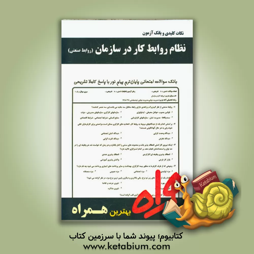 کتاب نظام روابط کار در سازمان (روابط صنعتی) اثر صارم دیلمی‌معزی