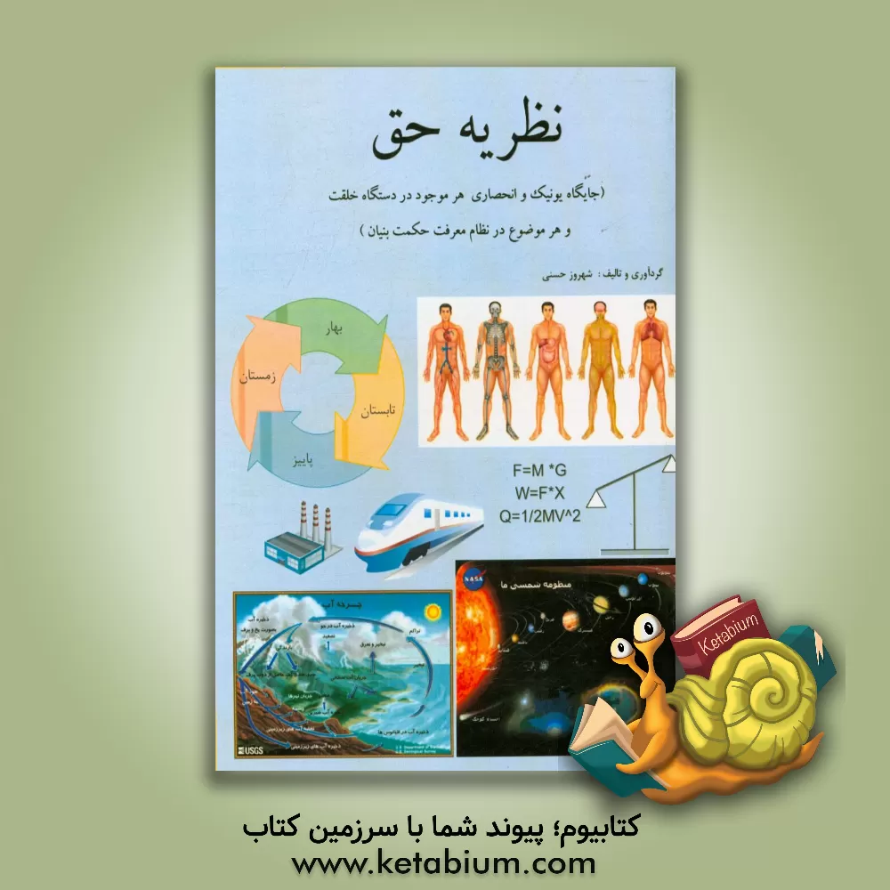 کتاب نظریه حق (جایگاه یونیک و انحصاری هر موجود در دستگاه خلقت و هر موضوع در نظام معرفت حکمت بنیان) اثر شهروز حسنی