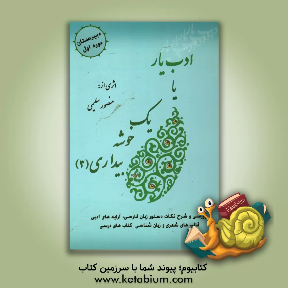 کتاب ادب یار یا یک خوشه بیداری (3) - پایه (1): بررسی و شرح نکات دستور زبان فارسی، آراییه های ادبی و قالب های شعری و زبان شناسی کتاب های درسی اثر منصور سلیمی