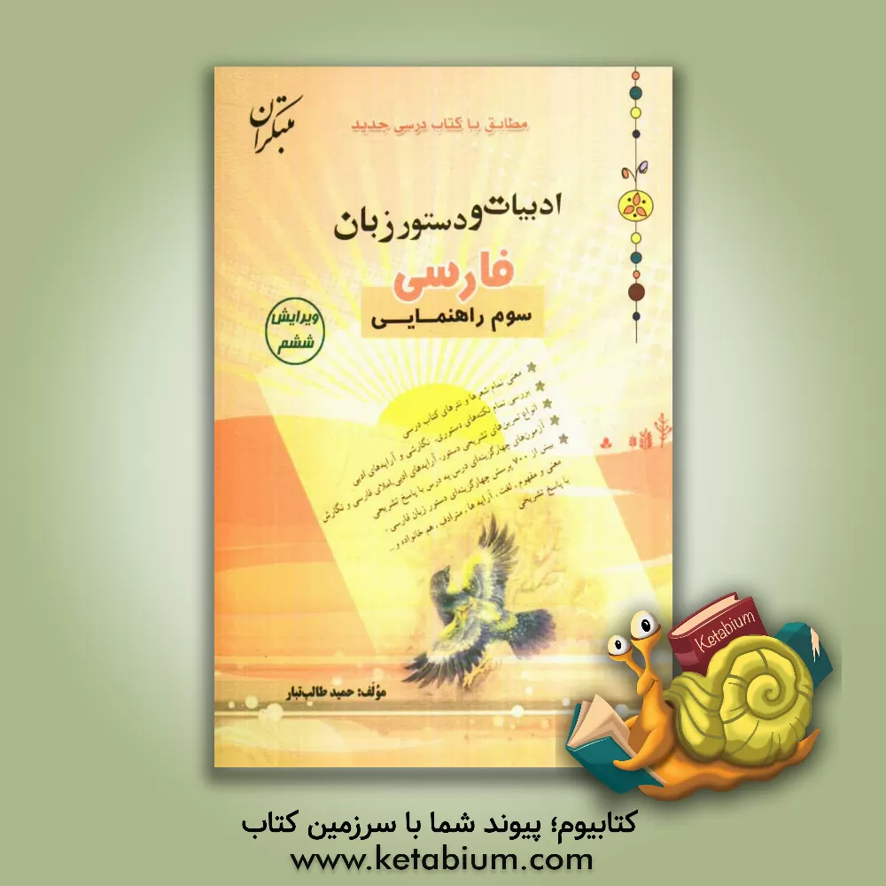 کتاب ادبیات و دستور زبان فارسی سال سوم راهنمایی اثر حمید طالب‌تبار