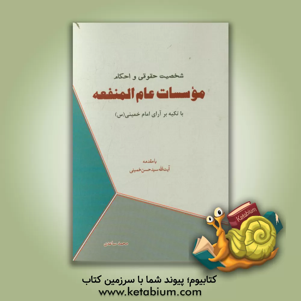 کتاب شخصیت حقوقی و احکام موسسات عام المنفعه با تکیه بر آرای امام خمینی (س) اثر محمد ساعدی