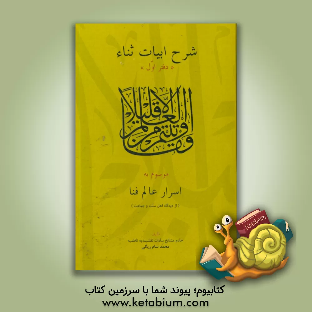 کتاب شرح ابیات ثناء (دفتر اول) موسوم به اسرار عالم فنا اثر محمدسام ریگی