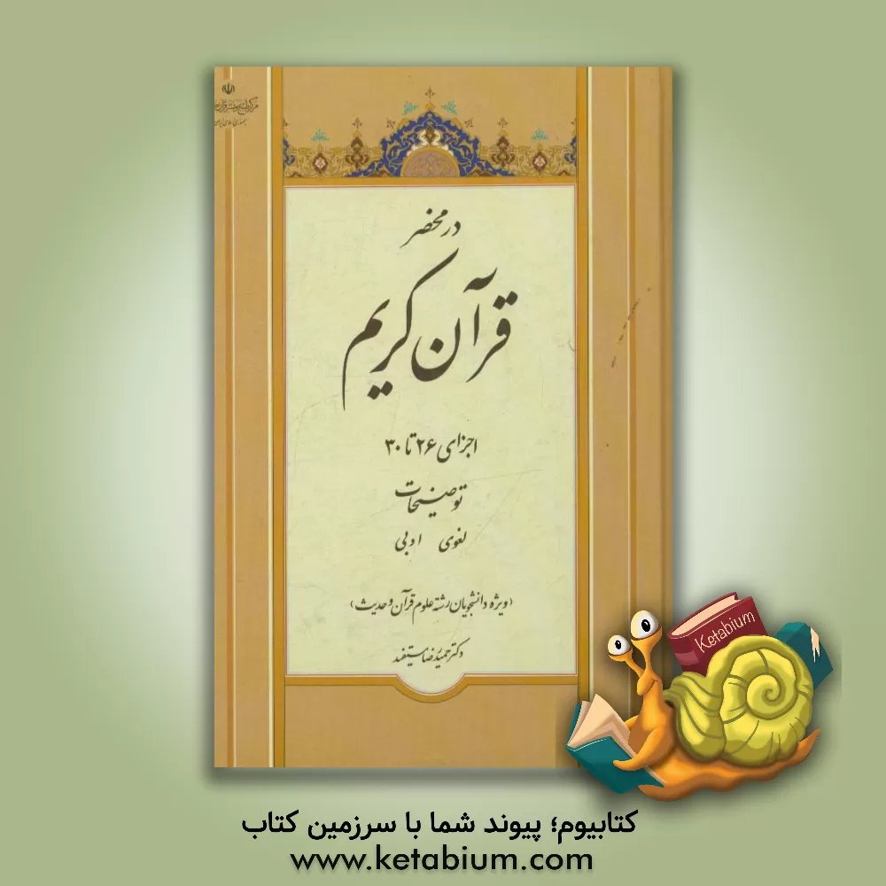 کتاب در محضر قرآن کریم: اجزای 26 تا 30: توضیحات لغوی ادبی (ویژه دانشجویان رشته علوم قرآن و حدیث) اثر حمیدرضا مستفید