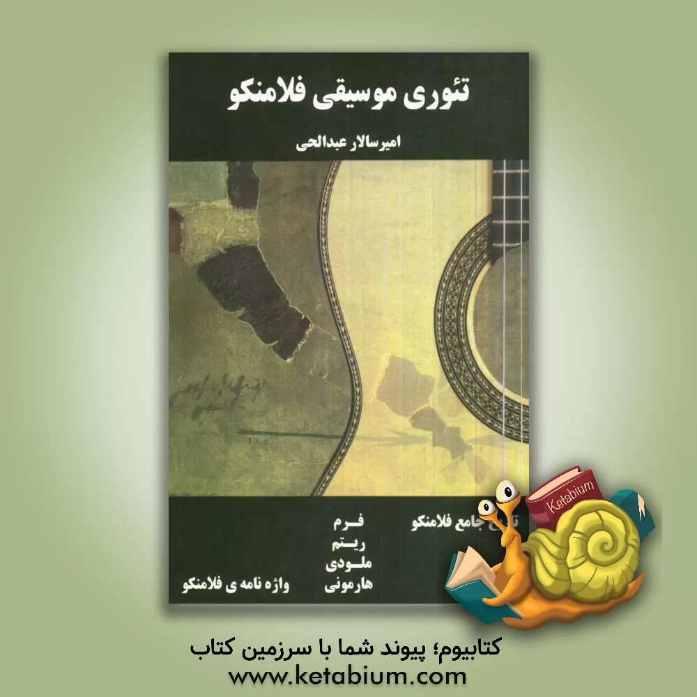 کتاب تئوری موسیقی فلامنکو: تاریخ جامع فلامنکو، فرم، ریتم، ملودی، هارمونی، واژه نامه ی فلامنکو= Flamenco music theory اثر امیرسالار عبدالحی