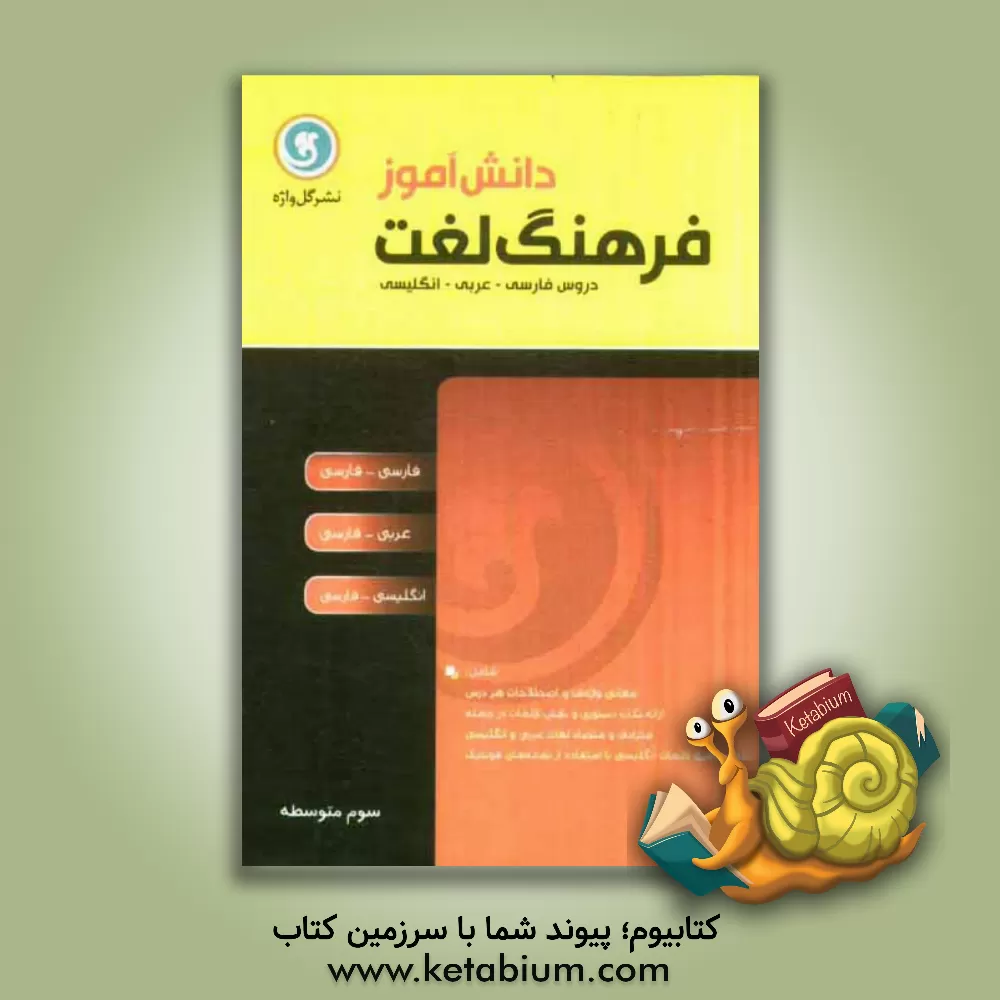 کتاب فرهنگ لغت دانش آموز سال سوم متوسطه اثر کاظم کاظمی