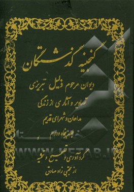 کتاب گنجینه گذشتگان: دیوان ذلیل تبریزی اثر مجتبی زادصادق‌ثمرین