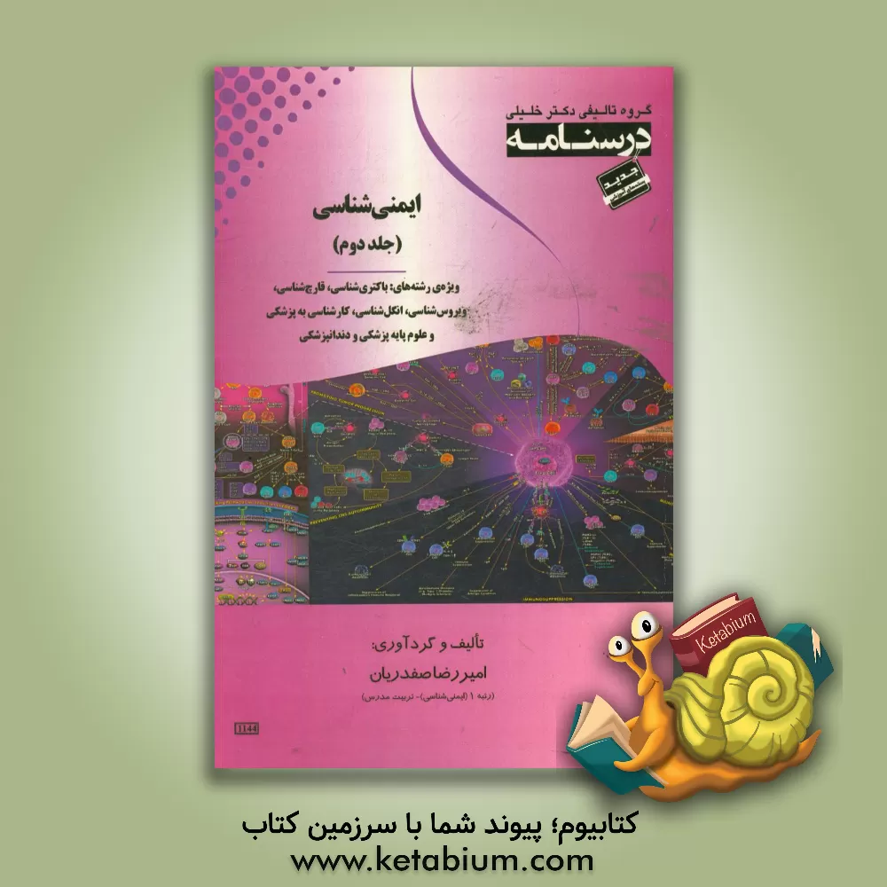 کتاب درسنامه  ایمنی شناسی رشته ی: باکتری شناسی، قارچ شناسی، ویروس شناسی، انگل شناسی، کارشناسی به پزشکی و علوم پایه پزشکی اثر امیررضا صفدریان