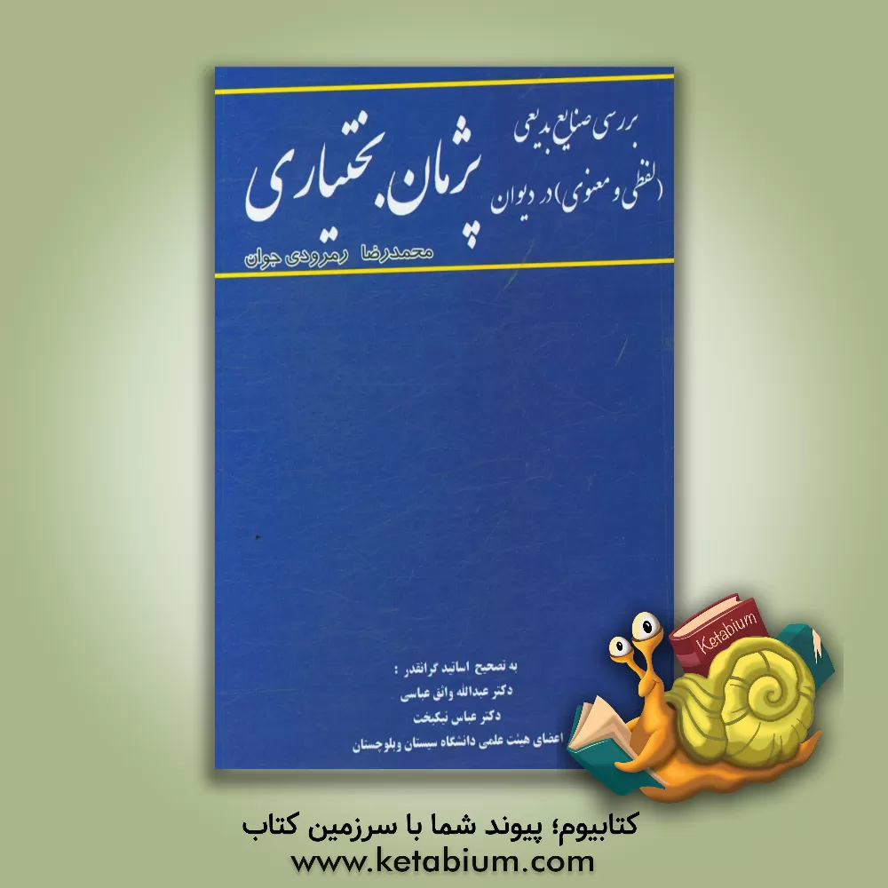 کتاب بررسی صنایع بدیعی (لفظی و معنوی) در دیوان پژمان بختیاری اثر محمدرضا رمرودی‌جوان